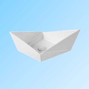 Durable Anti-Scratch Modern Countertop White Bathroom Sanitary Ceramic Basin Sink