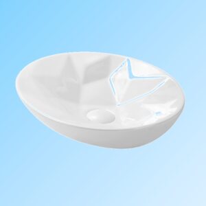 Art Flower Shape Ceramic Sink Bathroom Toilet Single Bowl Vanity Wash Basin