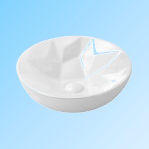 Retangle Ceramic Sink Toilet Bathroom White Above Counter Vanity Wash Basin