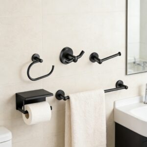 Wholesale Balck Stianles Steel Rack Soap Dish Sanitary Bathroom Hardware Accessories