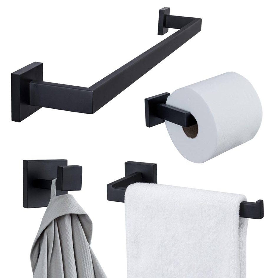 Modern Hotel Villa Gold Bath Fittings Stainless Steel Brass Bathroom Hardware Accessories