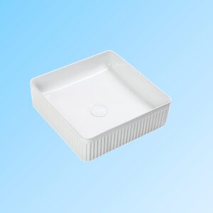 Round Diamond Design Art Ceramic Sink Bathroom Vanity Cabinet Wash Basin