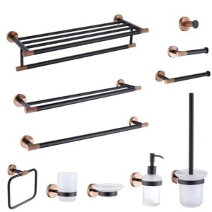 Luxury Gold Bathroom Fittings Stainless Steel Hook Rack Hardware Accessories