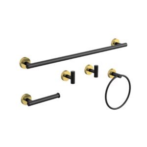 Popular Bath Fittings Set Sanitary Black Hardware Stainless Steel Bathroom Accessories
