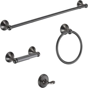 Elegant Black Bath Fittings Hardware Stainless Steel Toilet Bathroom Accessories