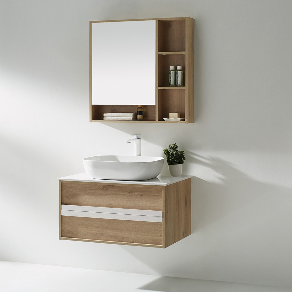 Sustainable Furniture New Design Eco-Friendly Bathroom Vanity Sanitary Cabinet