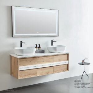 Wall-Mounted Aluminum Bathroom Vanity New Design PVC Vanity Cabinet