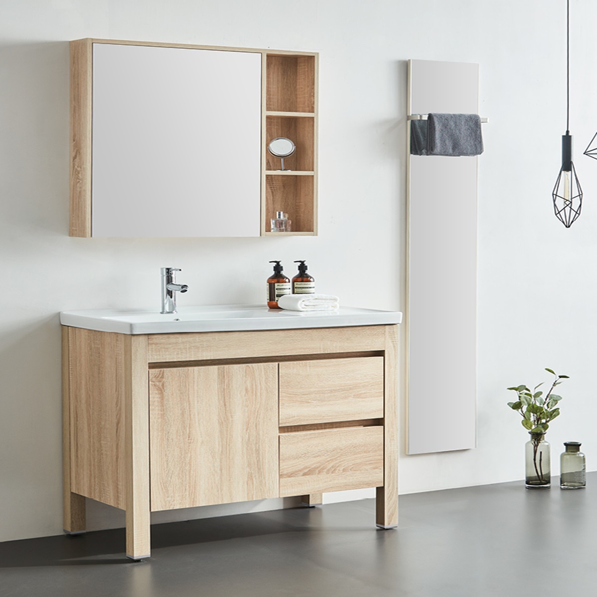 Easy Maintenance Sanitary Ware Bathroom Vanity Cabinet