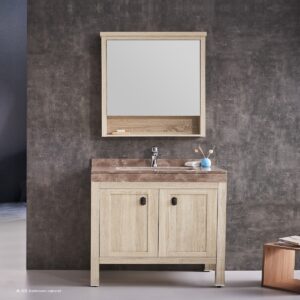 Ceramic Wash Basin Accessories Wood Modern Bathroom Vanity Cabinets