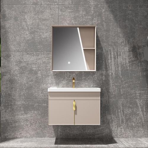 Stainless Steel Aluminum MDF Easy Maintenance Mirror Cabinet Bathroom Vanity