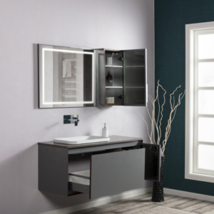 Easy Maintenance White Melamine Cabinet Furniture Bathroom Cabinet Vanity