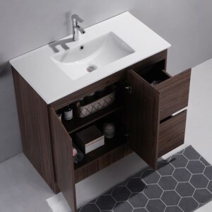 Bath Vanity Furniture Cabinets with LED Mirror Bathroom Cabinet