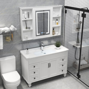 Modern Bath Style Storage Bathroom Accessories Vanity Sink Mirror Cabinet