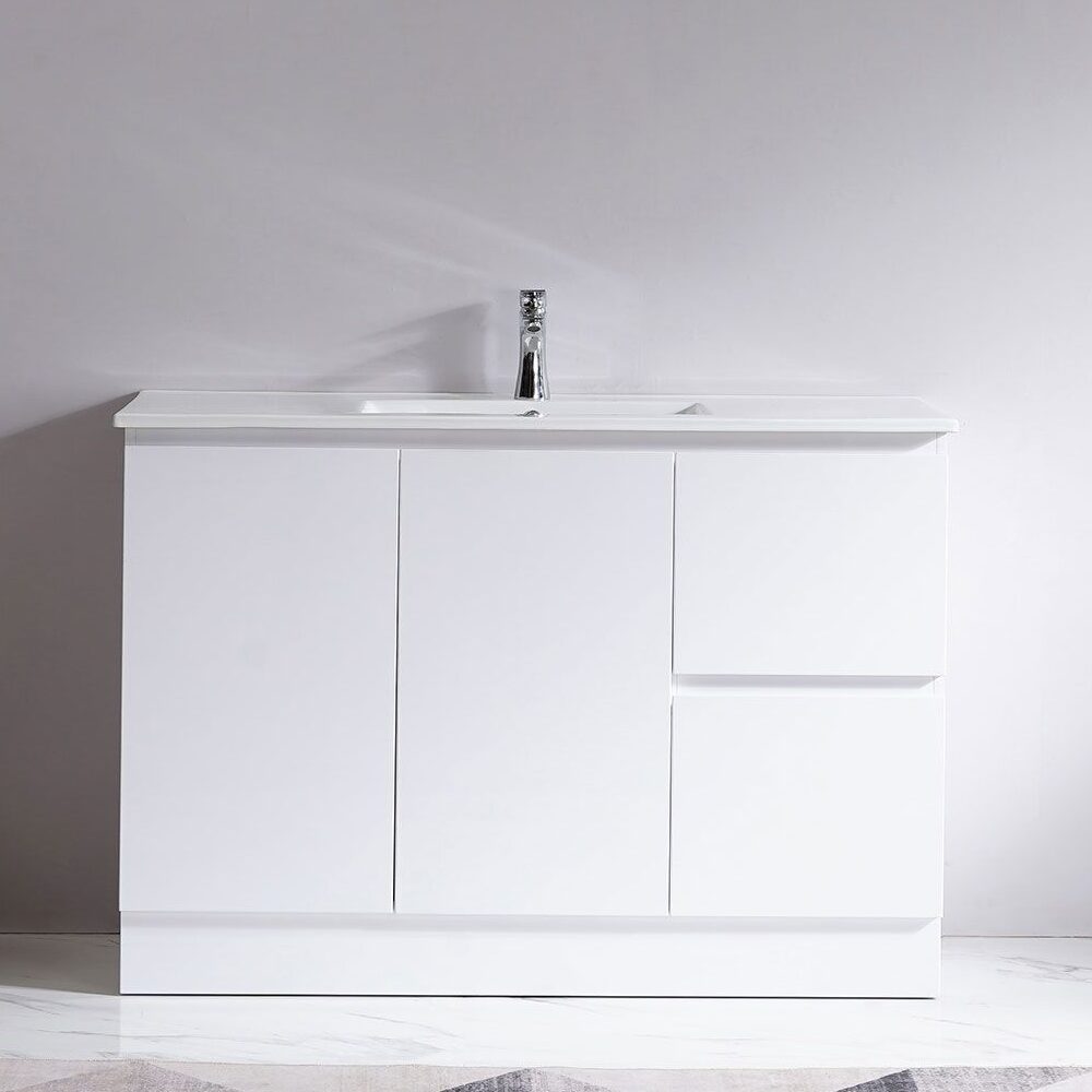 Wall-Mounted Wood Modern Bath Cabinets MDF PVC Bathroom Vanity