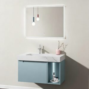 Wholesale Wall Hung Furniture Set Sanitary Bathroom Cabinet Sink Bathroom Vanity