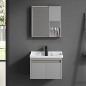 Eco-Friendly MDF Durable Cabinets Furniture Sets Wall Hung Sink Bathroom Vanity
