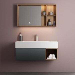 Sanitary Ware Furniture Wholesale Wall Hung Large Mirror Sink Bathroom Vanity
