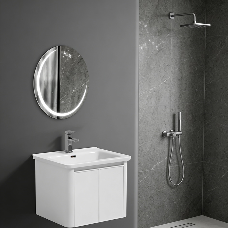 Hot Sale Modern Mirror Sink Wall Hung Bathroom Vanity Unit Bathroom Cabinet