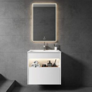 Wholesale Family Use Washroom Wall Hung Mirror Basin Sink Toilet Bathroom Vanity Cabinet