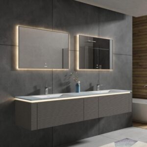 Hot Wood Style Waterproof Washroom Toilet Sanitary Ware Bathroom Vanity Cabinet