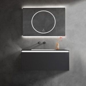 Hotel Project Durable Sanitary Ware Furniture Aluminum Bathroom Vanity Cabinet