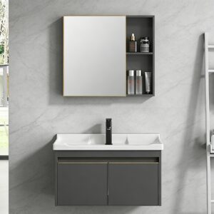 Hot Sale Modern Sanitary Ware Single Vanity Mirror Storage Bathroom Aluminum Cabinet