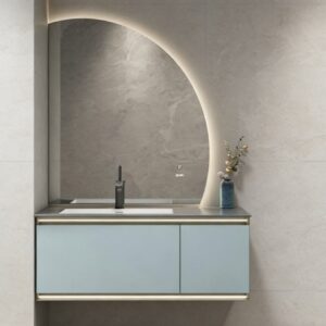 Fashionable Style Wholesale Toilet MDF Aluminum Sink Cabinet Bathroom Vanity