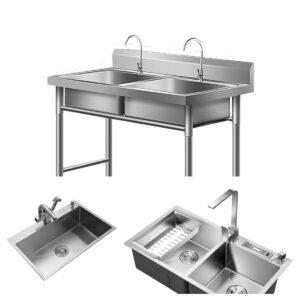 Contemporary Wall Mounted Kitchen Designs Bathroom Sink with Faucet