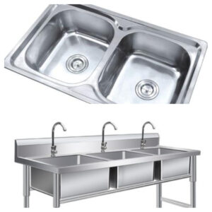 Single Bowl Sink Restaurant Kitchen Stainless Steel Sink Premium Wash Basin