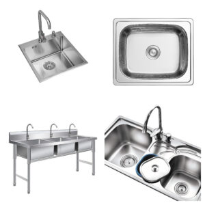 Easy-Clean Basin Handmade 304 Stainless Steel Kitchen Sink and Kitchen Sink Basin
