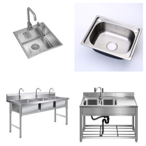 Single Bowl Kitchen Sanitary Wall-Mounted Ware Basin Stainless Steel Sink