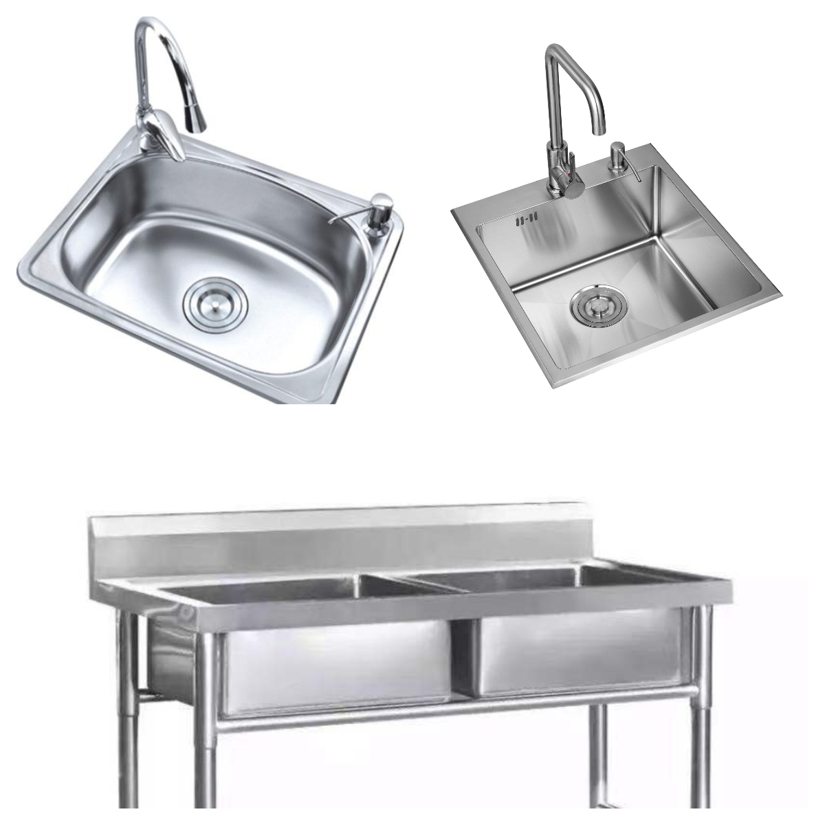 Modern Design for Home Basin with Faucet Stainless Steel Sink