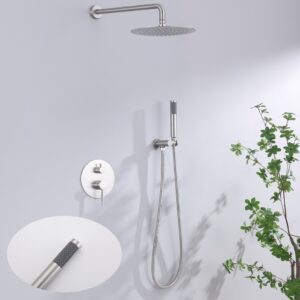 Embed Hide Shower Mixer Bathroom Shower Set Function Cold Hot Modern Shower Head
