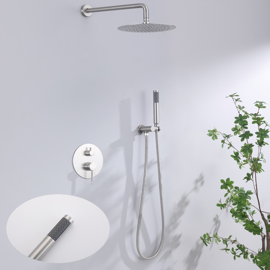 Embed Hide Shower Mixer Bathroom Shower Set Function Cold Hot Modern Shower Head