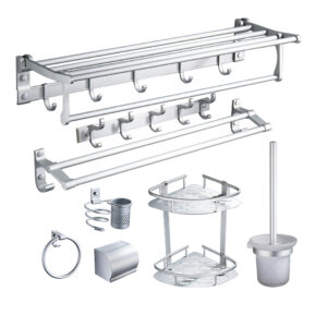 Stainless Steel Zinc Alloy Chrome Plated Bathroom Hardware Set Accessories
