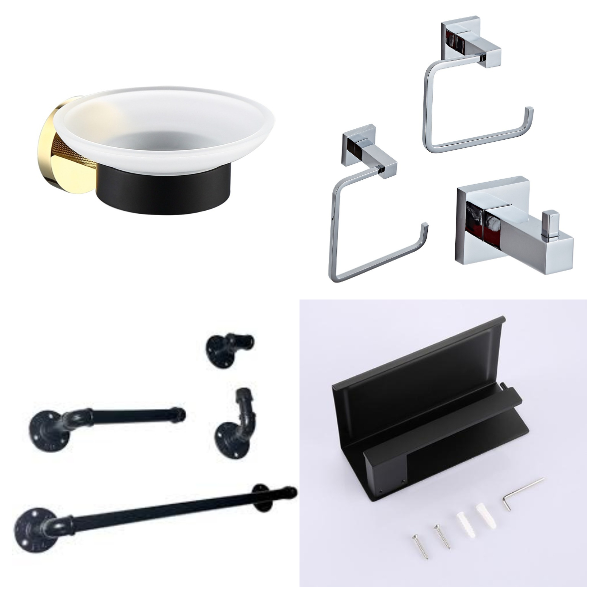 Green Bathroom Fitting Black Towel Bar Accessories Sanitaryware Hardware Accessories