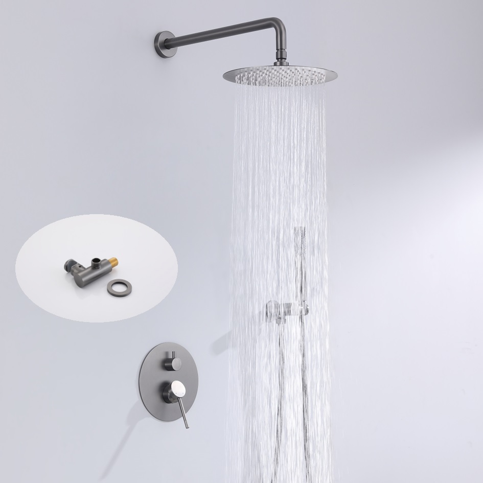 Plastic Black Chrome Plated Water Filter Shower Head Set