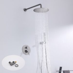 Luxury Shower Head Showerset Rain Black Copper Bathroom Shower Head Set