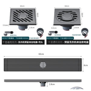 Customized Stainless Steel Floor Bathroom Shower Floor Drain