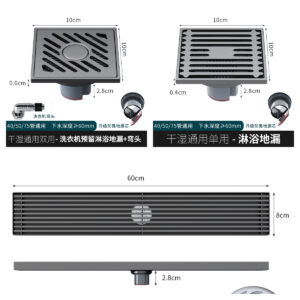 Factory Shower Drain Bathroom Accessories Stainless Steel Floor Drain