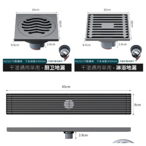 Bathroom Fitting 4 Inch Sink Strainer Sanitary Ware Water Drainage Floor Drain