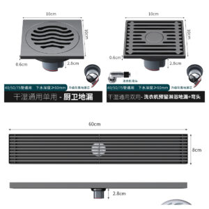 Sanitary Fitting Water Cover Bathroom Floor Drainer Shower Drain