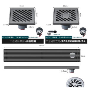 Customized Factory Bathroom Stainless Steel Floor Shower Drain