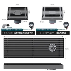 Customized Water Drainage Sanitary Ware Stainless Steel Shower Drain