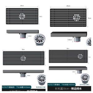 Custom Size Cover Floor Drain Invisible Bathroom Floor Drain