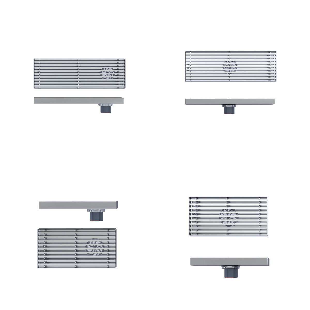 Invisible Tile Insert Stainless Steel Linear Square Shower Roof Drains Floor Drain